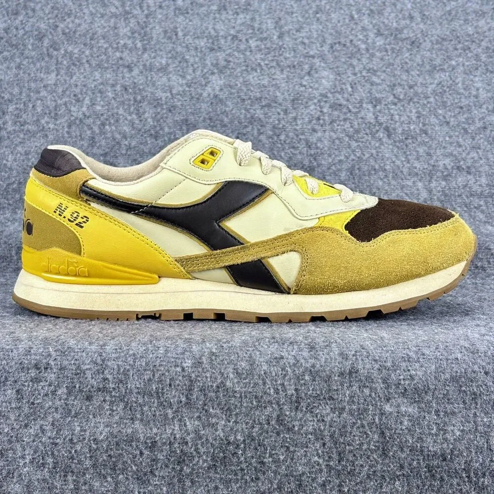 Diadora N.92 Heritage Sneakers Men’s US 9.5 EU 43 Yellow Brown Suede Leather